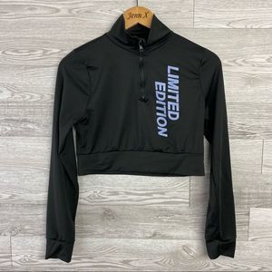 G Mini Limited Edition Black long Sleeve Crop Top